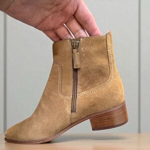 Cole Haan Naia Tan Suede Ankle Booties: Size 7 New